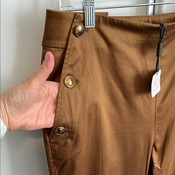 MASSIMO DUTTI Camel Lightweight High Waist Sailor Pants, Size 8 - Picture 5 of 13
